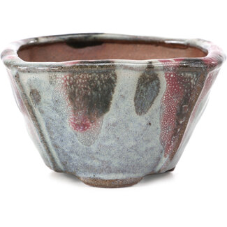 Bonsai 113 mm square multicolor bonsai pot by Bonsai, Japan