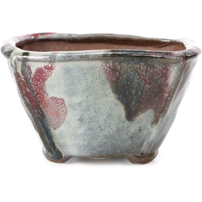 Square multicolor bonsai pot by Bonsai - 113 x 110 x 64 mm