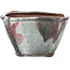 Pot à bonsaï carré multicolore par Bonsai - 113 x 110 x 64 mm