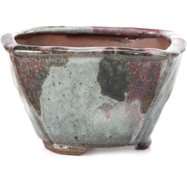 Pot à bonsaï carré multicolore par Bonsai - 113 x 110 x 64 mm