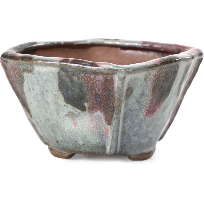 Pot à bonsaï carré multicolore par Bonsai - 113 x 110 x 64 mm