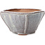 Square light blue bonsai pot by Bonsai - 120 x 118 x 75 mm