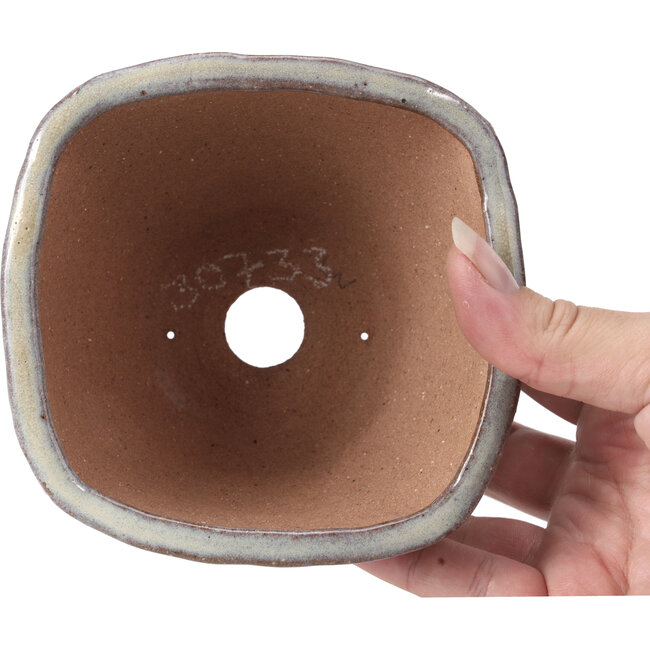 Quadratische hellblaue Bonsaischale von Bonsai - 120 x 118 x 75 mm