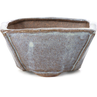 Bonsai Pot à bonsaï bleu clair carré de 113 mm par Bonsai, Japon