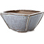 Square light blue bonsai pot by Bonsai - 113 x 113 x 56 mm