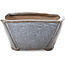 Square light blue bonsai pot by Bonsai - 113 x 113 x 56 mm