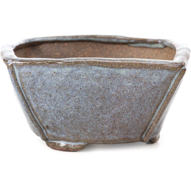 Vierkante lichtblauwe bonsaipot van Bonsai - 113 x 113 x 56 mm