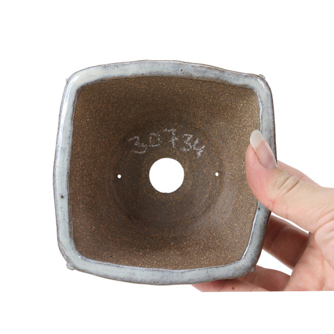 Maceta de bonsái cuadrada azul claro de Bonsai - 113 x 113 x 56 mm