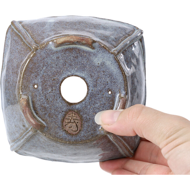 Pot à bonsaï carré bleu clair par Bonsai - 113 x 113 x 56 mm