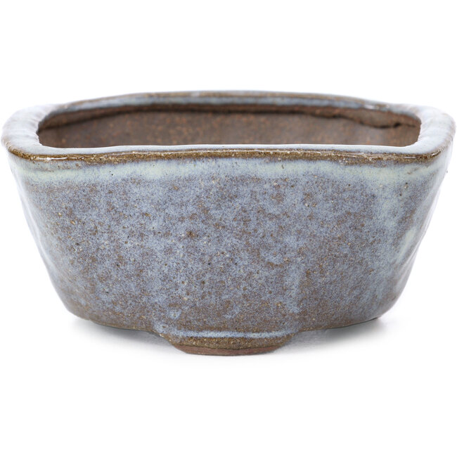 Square light blue bonsai pot by Bonsai - 108 x 108 x 54 mm