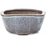 Square light blue bonsai pot by Bonsai - 108 x 108 x 54 mm