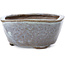 Square light blue bonsai pot by Bonsai - 108 x 108 x 54 mm