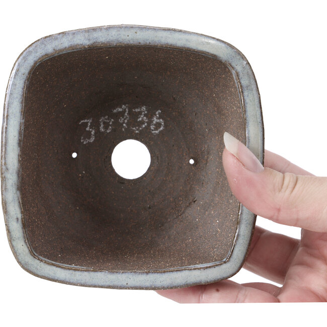 Pot à bonsaï carré bleu clair par Bonsai - 108 x 108 x 54 mm