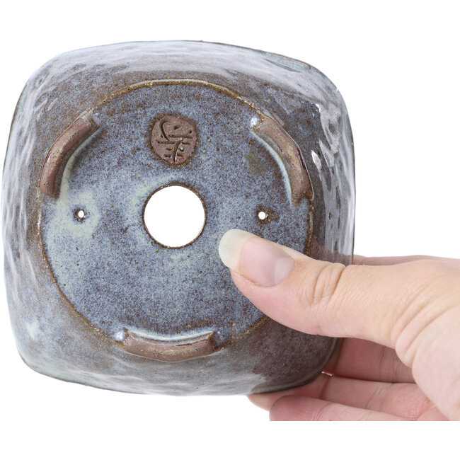 Pot à bonsaï carré bleu clair par Bonsai - 108 x 108 x 54 mm