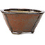Quadratische rotbraune Bonsaischale von Bonsai - 115 x 115 x 57 mm