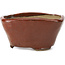 Pot à bonsaï carré brun rouge par Bonsai - 103 x 100 x 52 mm