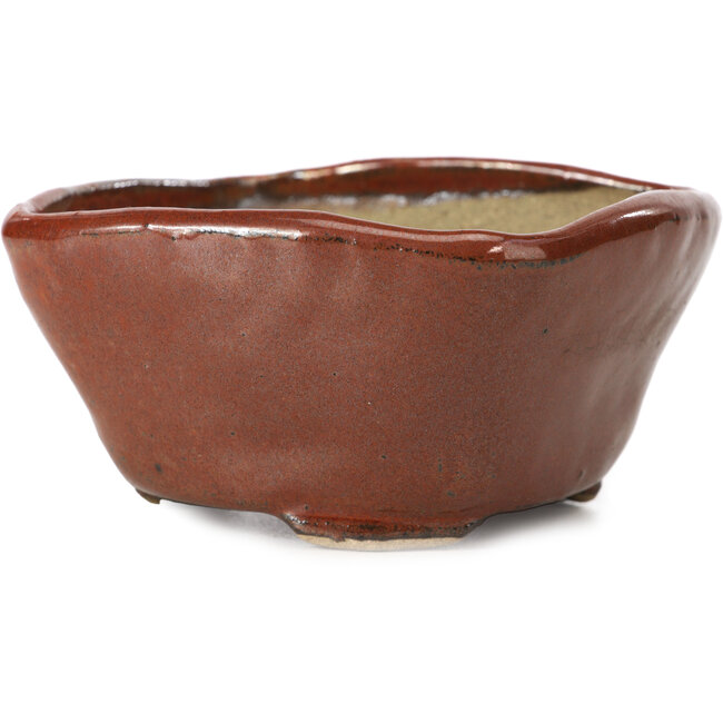 Vaso per bonsai quadrato rosso marrone di Bonsai - 103 x 100 x 52 mm