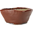 Square red brown bonsai pot by Bonsai - 103 x 100 x 52 mm