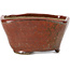 Square red brown bonsai pot by Bonsai - 103 x 100 x 52 mm