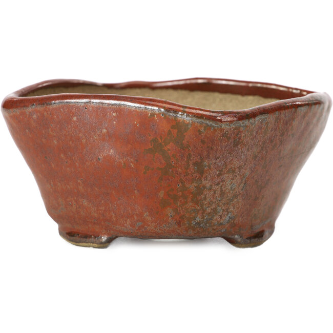 Vaso per bonsai quadrato rosso marrone di Bonsai - 103 x 100 x 52 mm