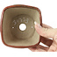 Square red brown bonsai pot by Bonsai - 103 x 100 x 52 mm