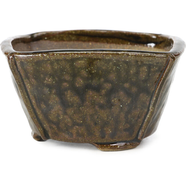 Vaso per bonsai quadrato marrone di Bonsai - 112 x 114 x 60 mm
