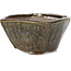 Pot à bonsaï carré marron par Bonsai - 112 x 114 x 60 mm