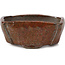 Square red brown bonsai pot by Bonsai - 105 x 100 x 43 mm