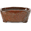 Square red brown bonsai pot by Bonsai - 105 x 100 x 43 mm