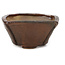 Square red brown bonsai pot by Bonsai - 115 x 115 x 60 mm