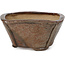 Pot à bonsaï carré brun rouge par Bonsai - 115 x 115 x 60 mm