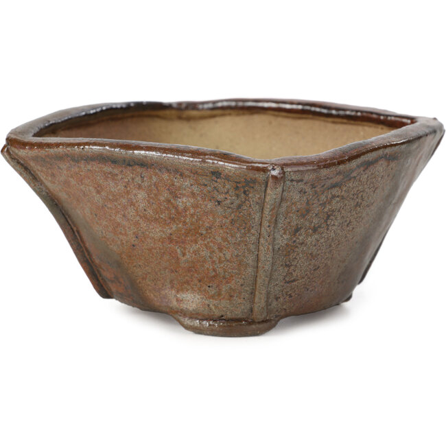 Quadratische rotbraune Bonsaischale von Bonsai - 115 x 115 x 60 mm