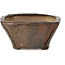 Square red brown bonsai pot by Bonsai - 115 x 115 x 60 mm