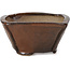 Square red brown bonsai pot by Bonsai - 115 x 115 x 60 mm