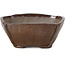 Pot à bonsaï carré brun rouge par Bonsai - 114 x 112 x 47 mm