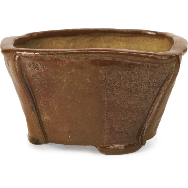 Vierkante roodbruine bonsaipot van Bonsai - 110 x 110 x 63 mm