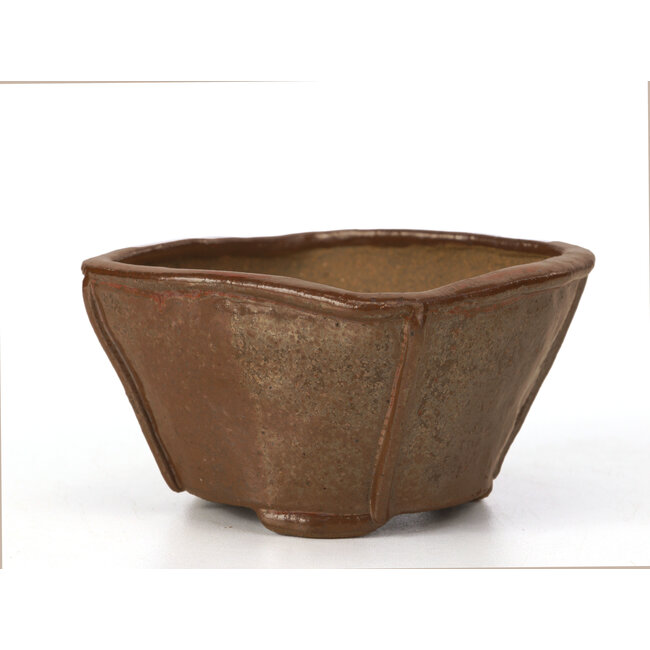 Maceta de bonsái cuadrada rojo marrón de Bonsai - 110 x 110 x 63 mm