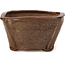 Square red brown bonsai pot by Bonsai - 110 x 110 x 63 mm