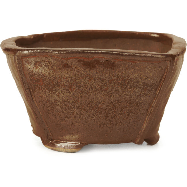 Vierkante roodbruine bonsaipot van Bonsai - 110 x 110 x 63 mm