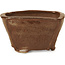 Square red brown bonsai pot by Bonsai - 110 x 110 x 63 mm