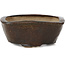 Square brown bonsai pot by Bonsai - 102 x 102 x 43 mm