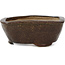 Square brown bonsai pot by Bonsai - 102 x 102 x 43 mm