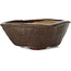 Square brown bonsai pot by Bonsai - 102 x 102 x 43 mm