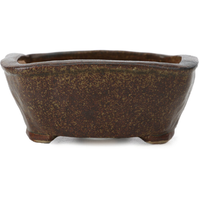Pot à bonsaï carré marron par Bonsai - 102 x 102 x 43 mm