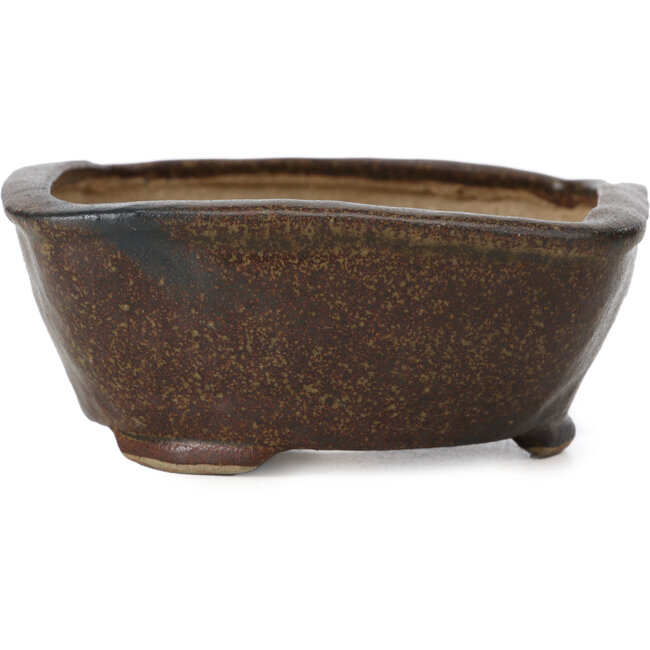 Pot à bonsaï carré marron par Bonsai - 102 x 102 x 43 mm