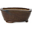 Square brown bonsai pot by Bonsai - 102 x 102 x 43 mm