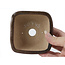Pot à bonsaï carré marron par Bonsai - 102 x 102 x 43 mm