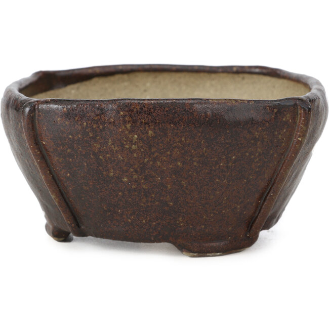 Maceta de bonsái cuadrada marrón de Bonsai - 108 x 106 x 52 mm