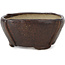 Pot à bonsaï carré marron par Bonsai - 108 x 106 x 52 mm