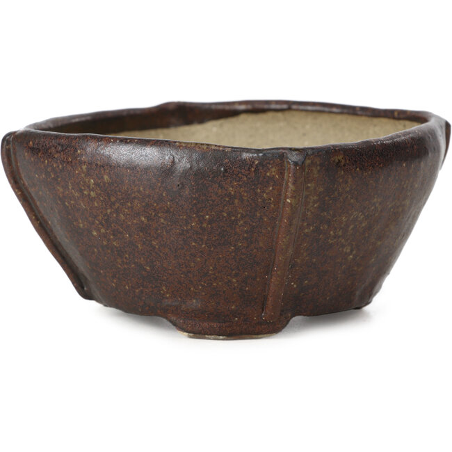 Quadratische braune Bonsaischale von Bonsai - 108 x 106 x 52 mm
